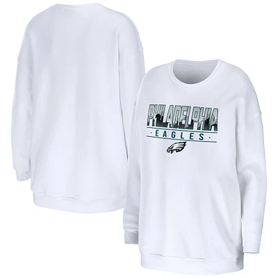 Sweat-shirt à capuche blanc Philadelphia Eagles Domestic pour femme WEAR by Erin Andrews