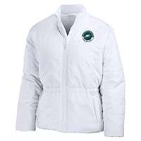 Doudoune zippée repliable blanche pour femme WEAR by Erin Andrews des Philadelphia Eagles