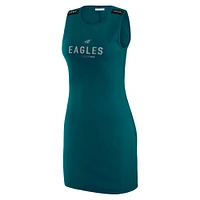 Women's WEAR by Erin Andrews x Gracie Hunt Green Philadelphia Eagles Ribbed Tank Dress