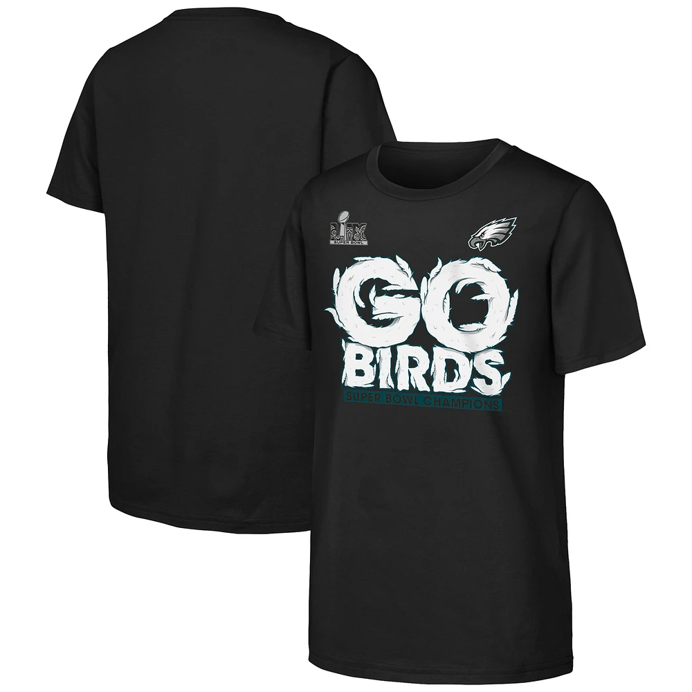 Youth Fanatics  Black Philadelphia Eagles Super Bowl LIX Champions Local T-Shirt