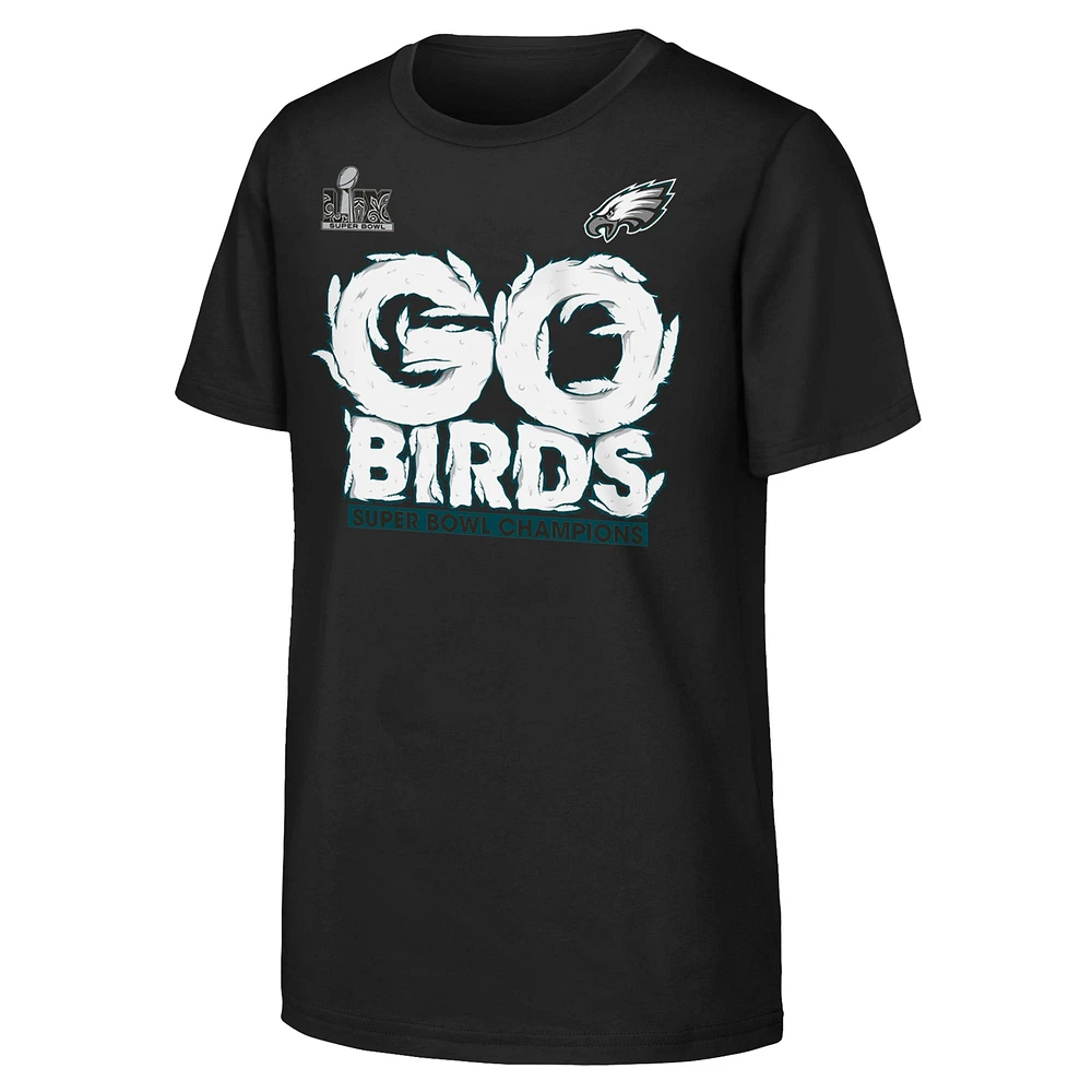 Youth Fanatics  Black Philadelphia Eagles Super Bowl LIX Champions Local T-Shirt