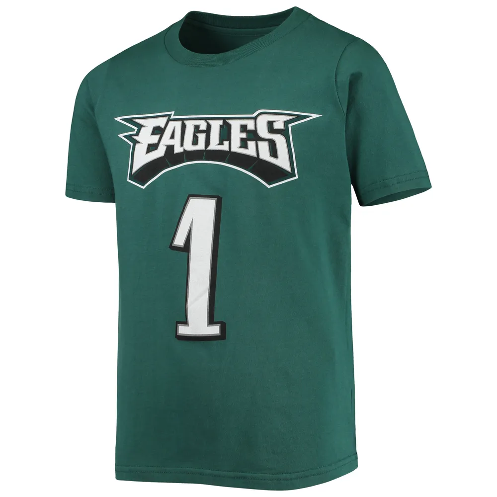 Youth Jalen Hurts Midnight Green Philadelphia Eagles Mainliner Player Name  & Number T-Shirt
