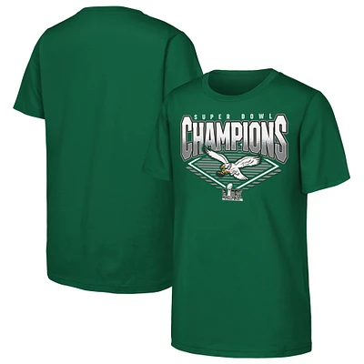 Youth Kelly Green Philadelphia Eagles Super Bowl LIX Champions Retro Diamond T-Shirt