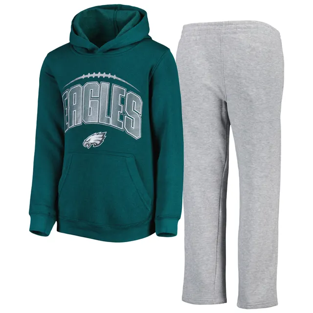 Philadelphia Eagles Fanatics Branded Long Sleeve T-Shirt & Cuffed Knit Hat  Combo Set - Heather Charcoal/Midnight Green