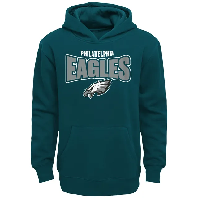 Philadelphia Eagles Youth Primary Logo Fleece Hoodie Sweatshirt - Midnight  Green