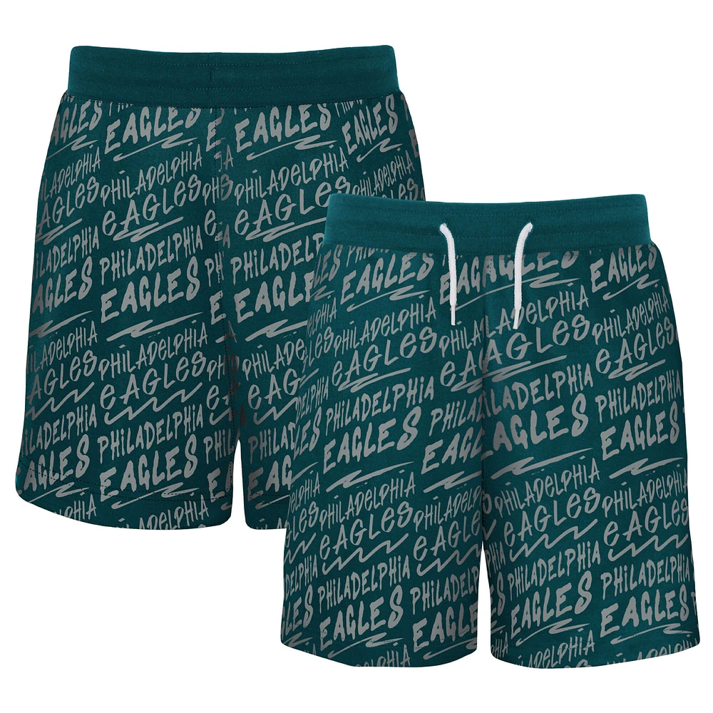 Youth Midnight Green Philadelphia Eagles Super French Terry Shorts