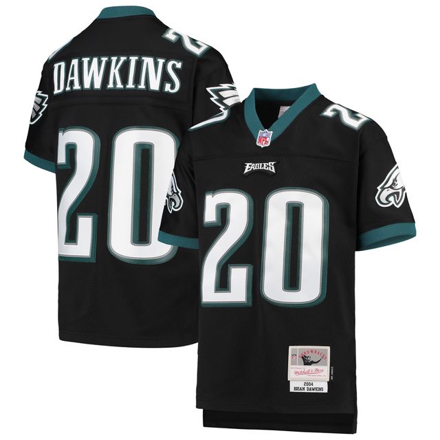 Maillot de joueur retraité Mitchell & Ness Brian Dawkins noir Philadelphia Eagles 2004 Legacy pour jeune