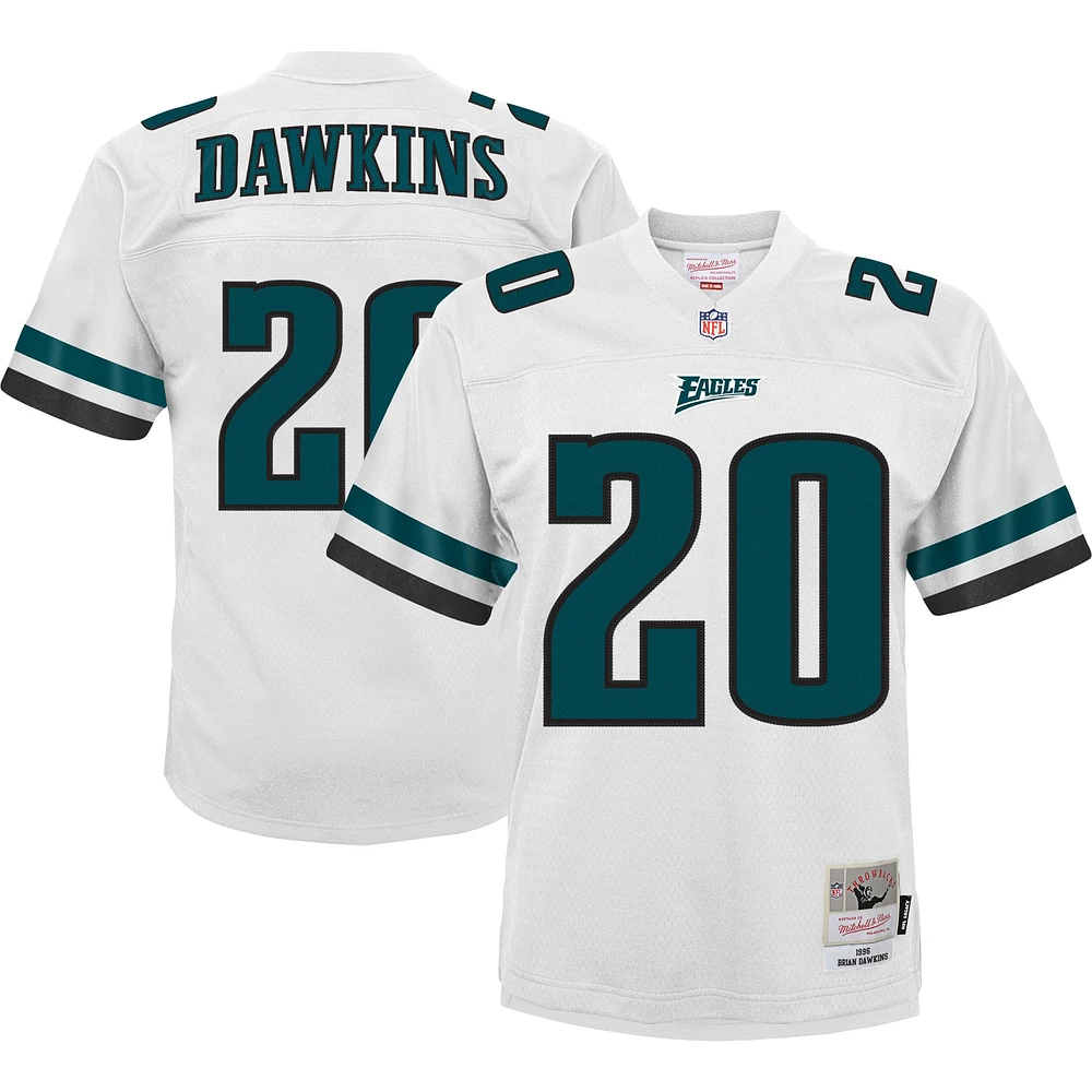 Maillot blanc Mitchell & Ness Brian Dawkins des Eagles de Philadelphie 2004 pour joueur retraité