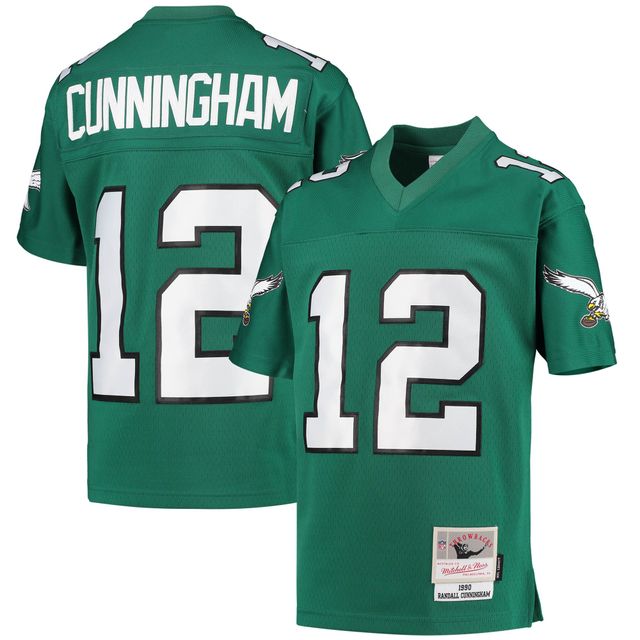 Maillot de joueur retraité Mitchell & Ness Randall Cunningham Kelly Green Philadelphia Eagles 1990