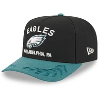 Youth New Era  Black/Midnight Green Philadelphia Eagles 2025 NFL Draft A-Frame 9FIFTY Snapback Hat