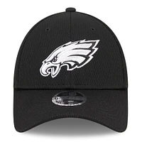 Youth New Era Black Philadelphia Eagles  Main B-Dub 9FORTY Adjustable Hat