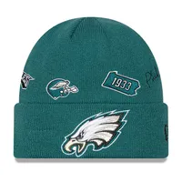 Lids Philadelphia Eagles Toddler Jacquard Cuffed Knit Hat with Pom -  Midnight Green