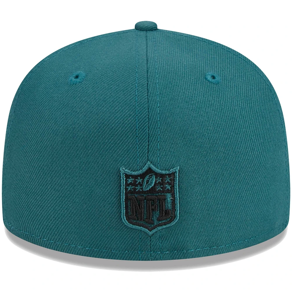 Casquette ajustée New Era Midnight Green Philadelphia Eagles Main 59FIFTY pour jeune