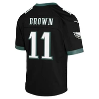 Maillot de match alternatif Nike A.J. Brown noir pour jeunes des Eagles Philadelphie