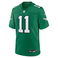 Nike A.J. pour jeunes Maillot de match marron Kelly Green des Eagles Philadelphie