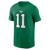 Youth Nike A.J. Brown Kelly Green Philadelphia Eagles Player Name & Number T-Shirt