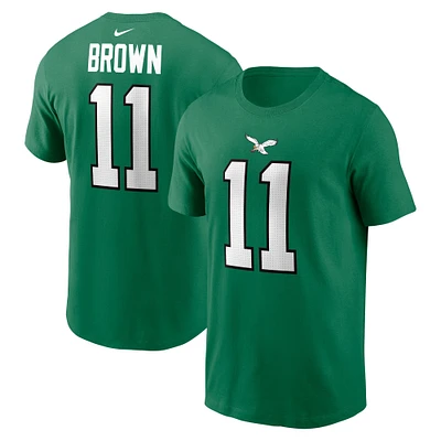 Nike A.J. pour jeunes T-shirt avec nom et numéro de joueur des Eagles Philadelphie, marron, vert Kelly