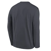 Youth Nike  Anthracite Philadelphia Eagles Super Bowl LIX Champions Locker Room Trophy Collection Long Sleeve T-Shirt