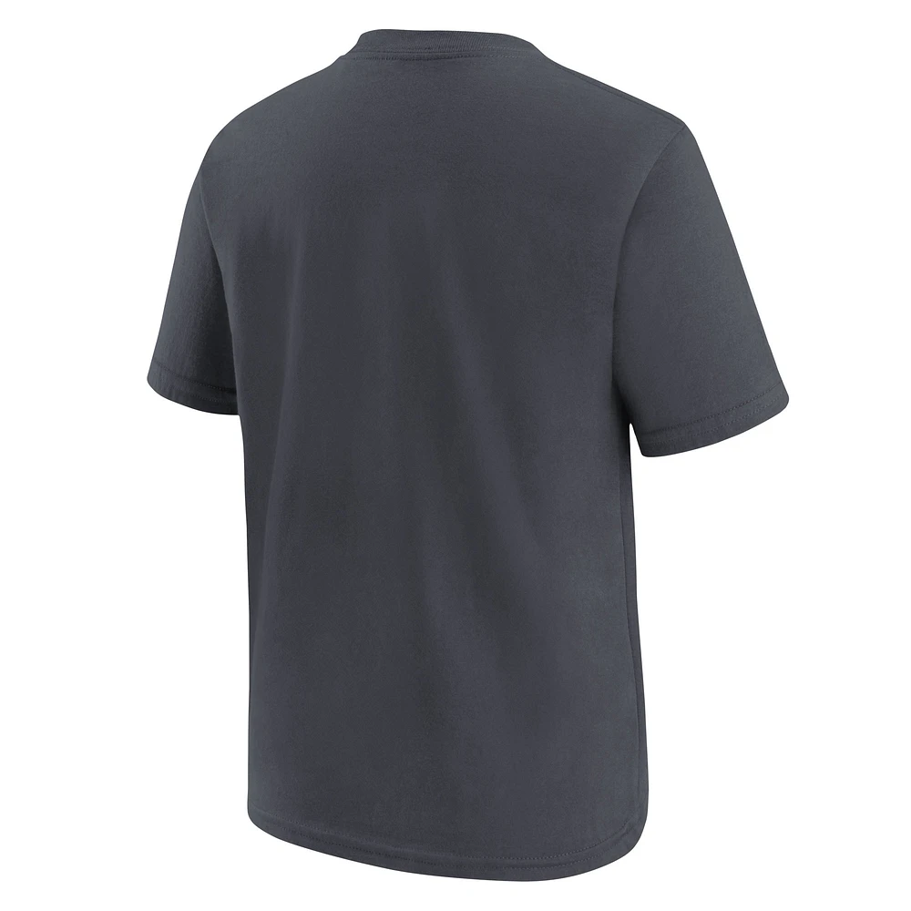 Youth Nike  Anthracite Philadelphia Eagles Super Bowl LIX Champions Locker Room Trophy Collection T-Shirt