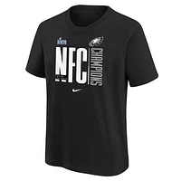 Youth Nike Black Philadelphia Eagles 2022 NFC Champions Iconic T-Shirt