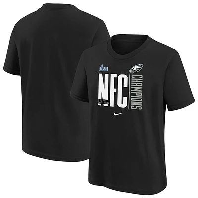 Youth Nike Black Philadelphia Eagles 2022 NFC Champions Iconic T-Shirt