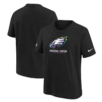 T-shirt Nike noir pour jeunes Philadelphia Eagles 2024 NFL Crucial Catch