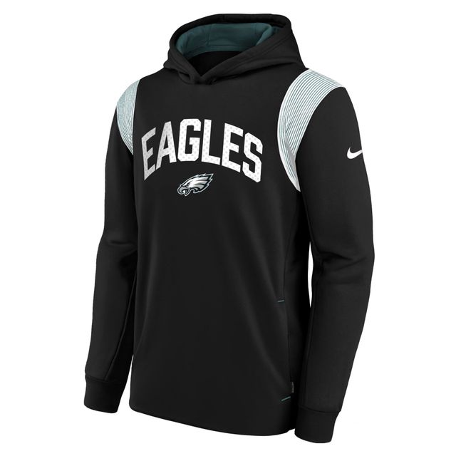 Philadelphia Eagles Nike Sideline Team Logo Performance Pullover Hoodie -  Black