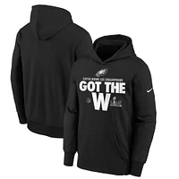 Youth Nike  Black Philadelphia Eagles Super Bowl LIX Champions Parade Pullover Hoodie