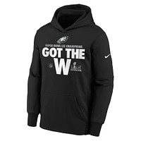Youth Nike  Black Philadelphia Eagles Super Bowl LIX Champions Parade Pullover Hoodie