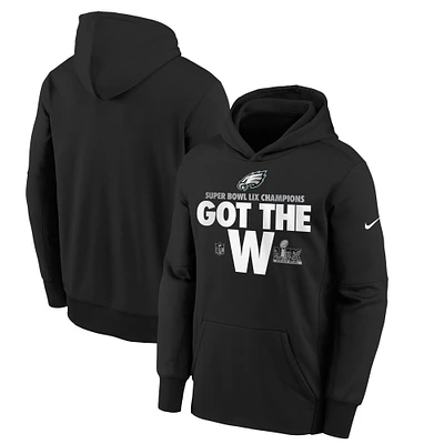 Youth Nike  Black Philadelphia Eagles Super Bowl LIX Champions Parade Pullover Hoodie