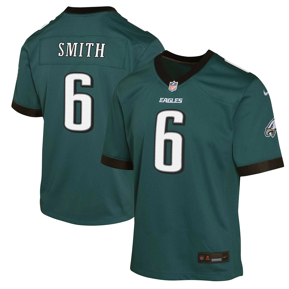 Maillot de match Nike DeVonta Smith pour jeunes des Eagles Philadelphie, vert nuit