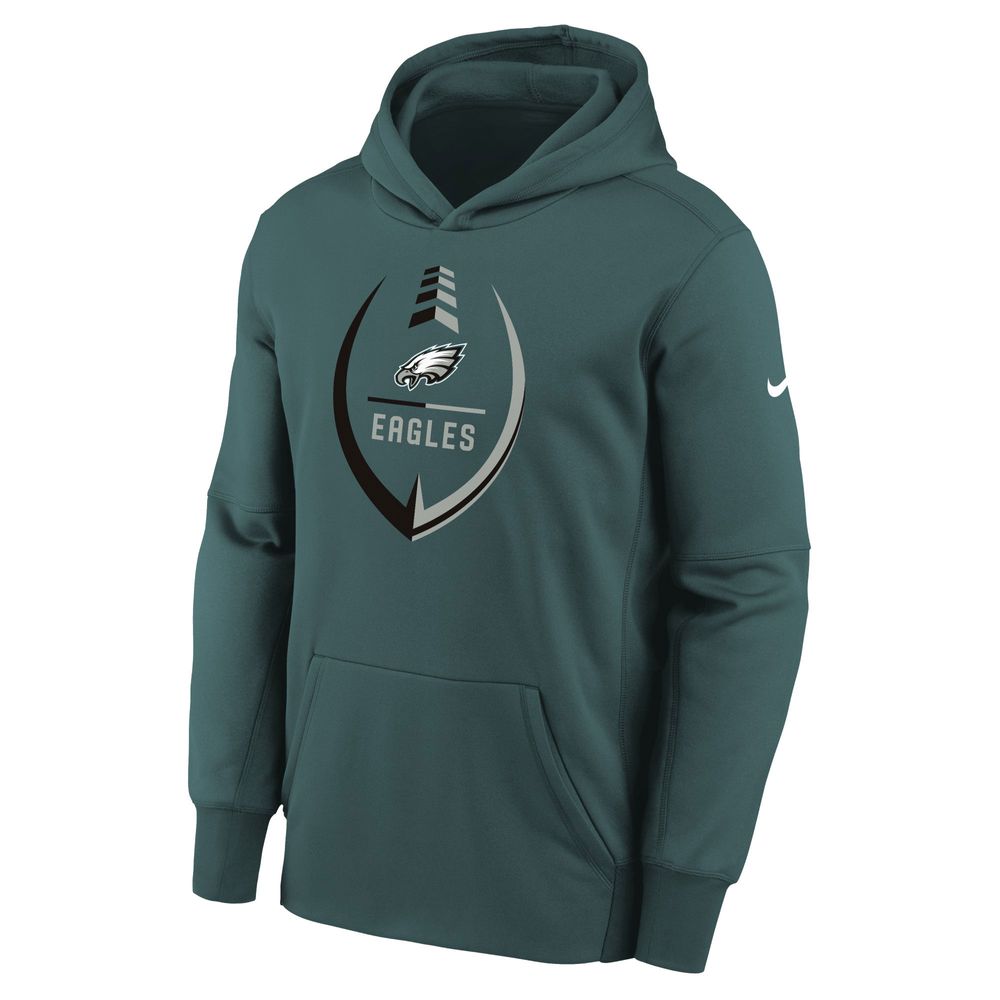 Nike Youth Nike Midnight Green Philadelphia Eagles Icon Performance  Pullover Hoodie