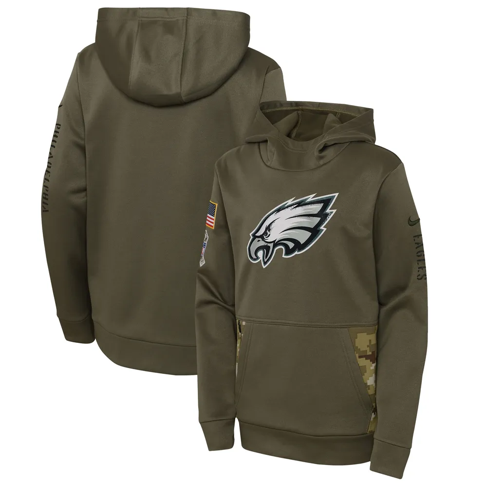 NFL Nike Sz S PHILADELPHIA EAGLES Football Camo Salute to Service Hoodie Top