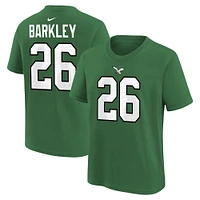 T-shirt Nike pour jeunes avec nom et numéro de joueur Saquon Barkley Kelly Green des Philadelphia Eagles