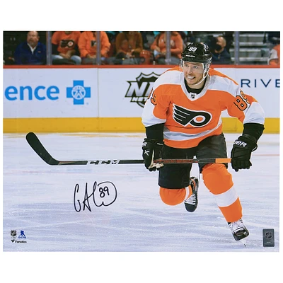 Cam Atkinson Philadelphia Flyers Autographed 16'' x 20'' Orange Jersey Skating Photograph