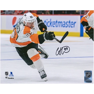 Cam Atkinson Philadelphia Flyers Autographed 8'' x 10'' White Jersey Shooting Photograph