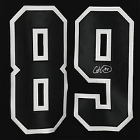 Maillot authentique noir dédicacé par Cam Atkinson des Flyers de Philadelphie Adidas