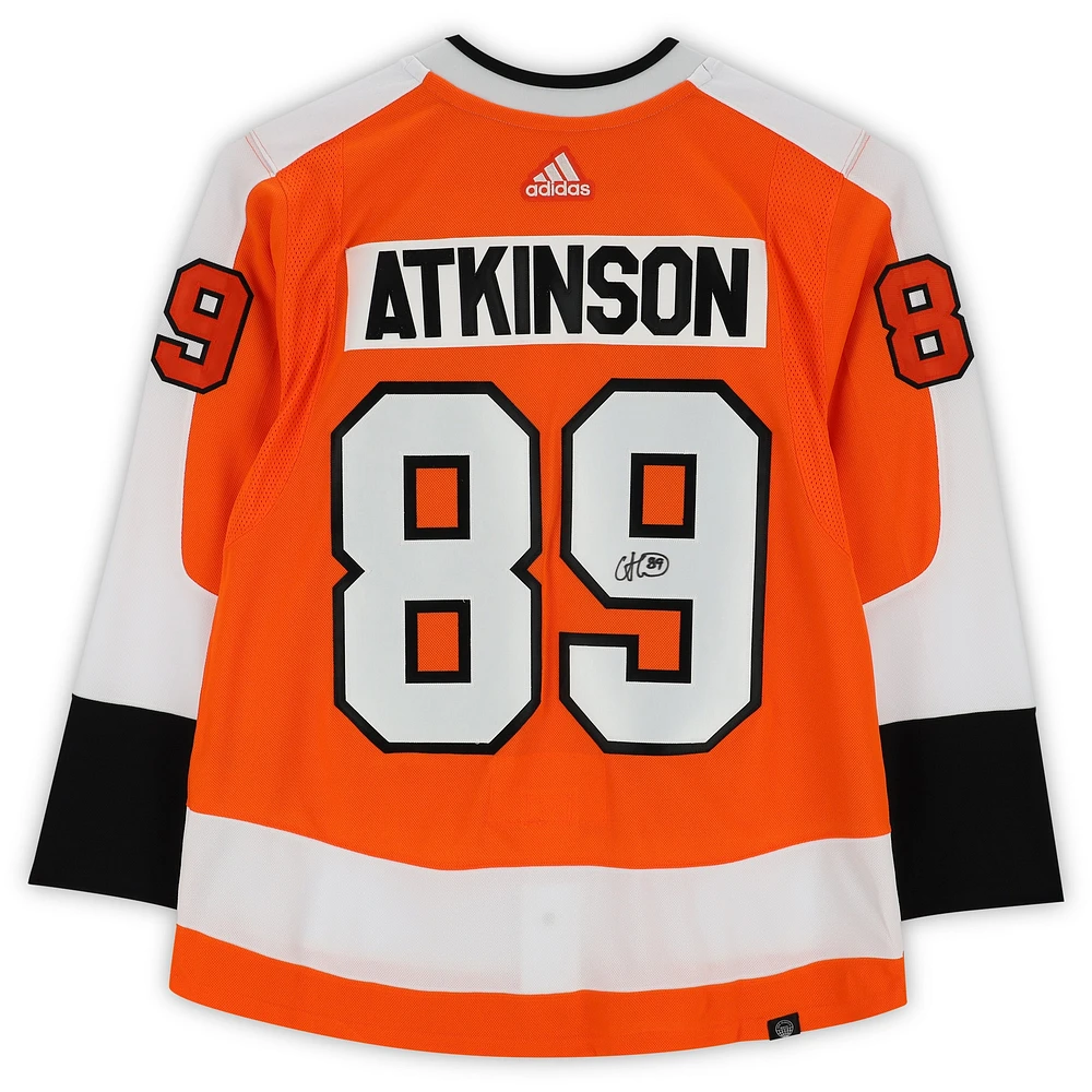 Cam Atkinson Philadelphia Flyers Autographed Orange Adidas Authentic Jersey