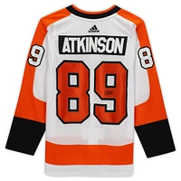 Maillot Adidas authentique blanc autographié par Cam Atkinson des Flyers de Philadelphie