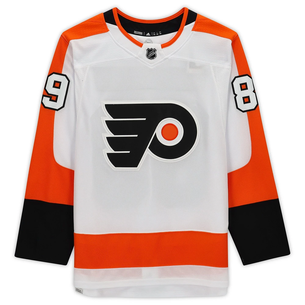 Maillot Adidas authentique blanc autographié par Cam Atkinson des Flyers de Philadelphie