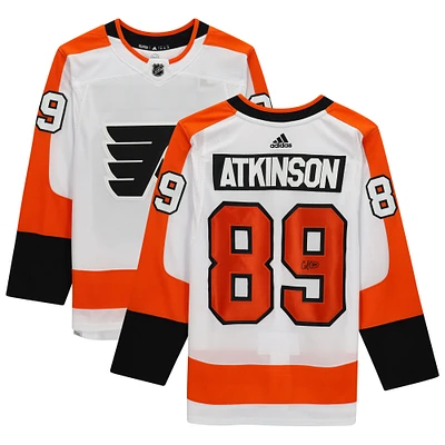 Maillot Adidas authentique blanc autographié par Cam Atkinson des Flyers de Philadelphie