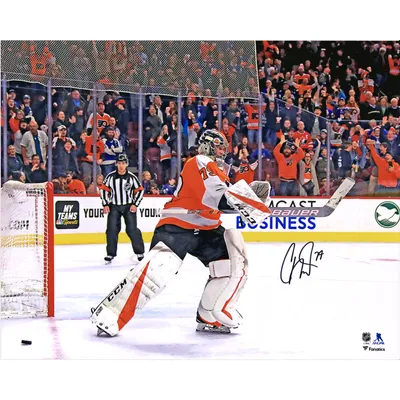 Carter Hart Philadelphia Flyers Autographed 16 x 20 City Skyline Stylized  Photograph