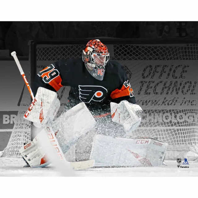 Carter Hart Philadelphia Flyers Autographed 16 x 20 Orange Jersey  Celebration Photograph