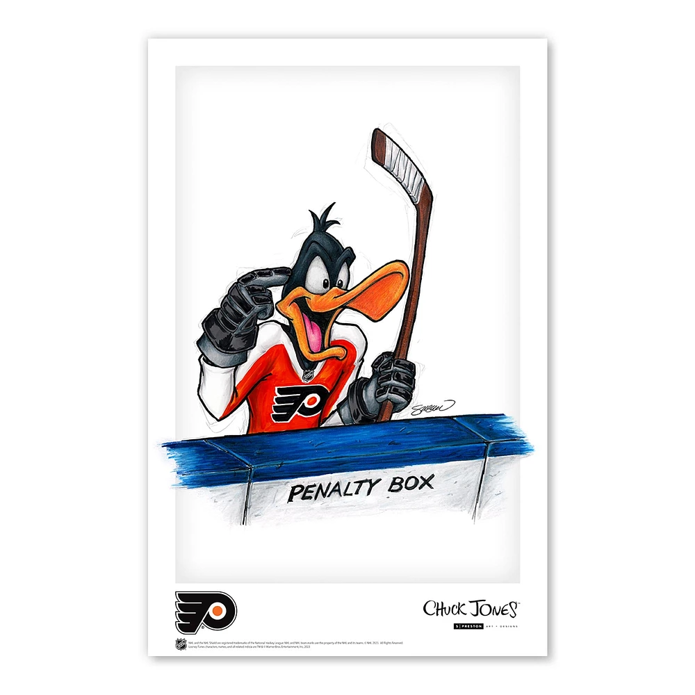 Daffy Duck Philadelphia Flyers 11" x 17" Looney Tunes Poster Print