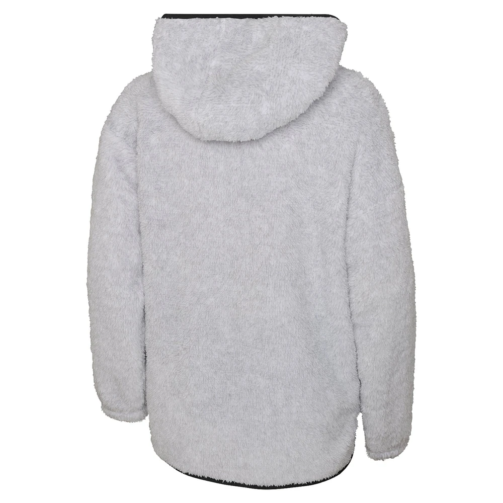 Sweat à capuche en polaire Ultimate Teddy des Flyers de Philadelphie, gris chiné pour jeunes filles