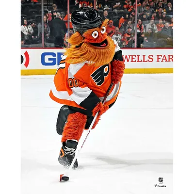 Gritty Philadelphia Flyers Fanatics Authentic Unsigned Orange Jersey Skating Photograph