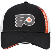Men's Fanatics  Black Philadelphia Flyers Authentic Pro Draft Adjustable Trucker Hat