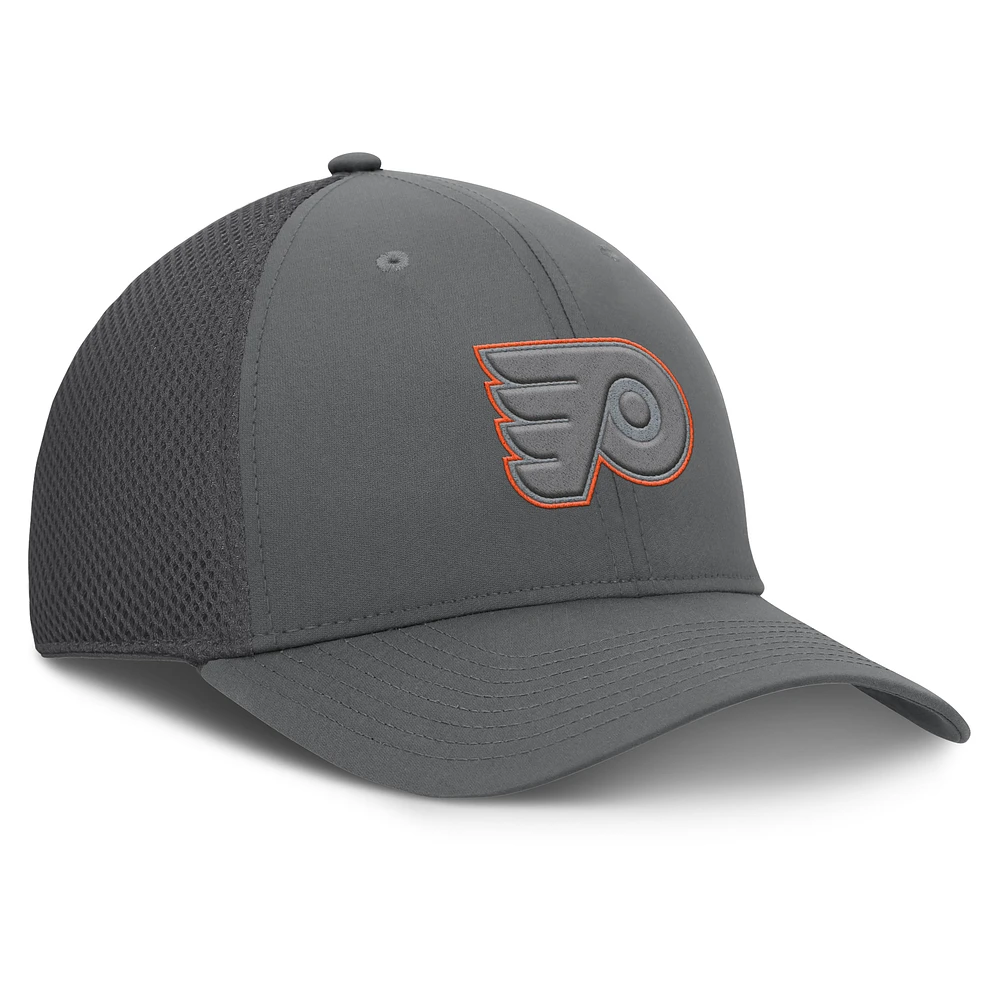 Casquette ajustée Flex grise pour hommes des Flyers de Philadelphie Fanatics