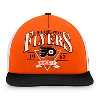 Men's Fanatics  Orange Philadelphia Flyers Classic Foam Adjustable Trucker Hat