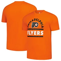 T-shirt orange Fanatics pour homme avec logo des Flyers de Philadelphie